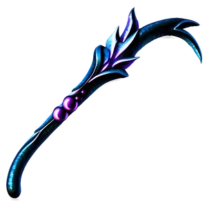 Enchanting Dark Magic Wand Png Gri PNG image