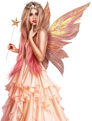 Enchanting Fairywith Magic Wand