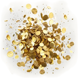 Enchanting Gold Confetti PNG His
