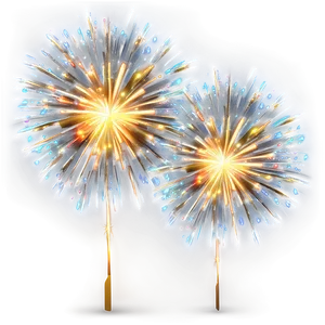Enchanting Gold Fireworks PNG 06292024