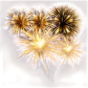 Enchanting Gold Fireworks PNG 60 PNG