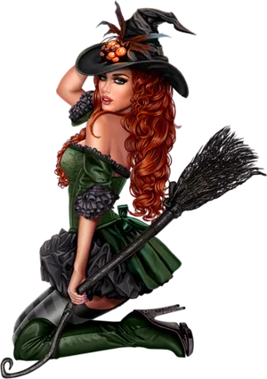 Enchanting Green Witch Illustration.png