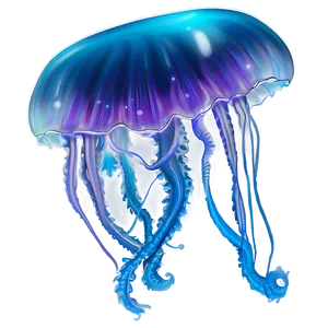Enchanting Moon Jelly Scene PNG Xws8 PNG