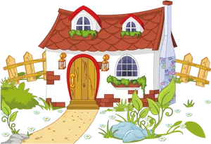 Enchanting Storybook House Clipart PNG