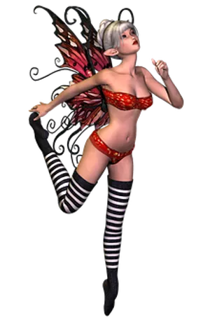Enchanting Striped Fairy