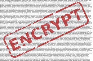 Encrypted Text Backgroundwith Red Stamp PNG image