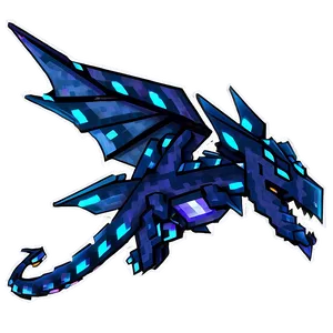 Ender Dragon In Minecraft World Png 05252024 PNG image