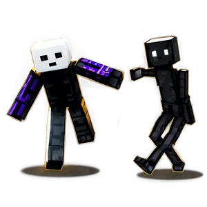 Enderman Chasing An Ender Pearl PNG Xci61 PNG