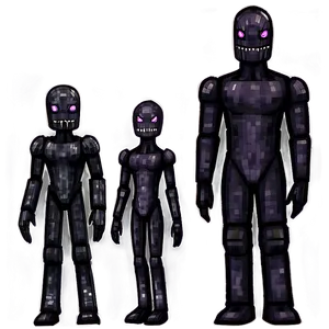 Enderman Family Portrait PNG Jum PNG