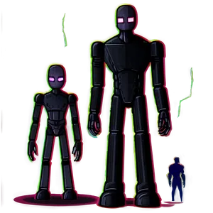 Enderman Family Portrait PNG Mer PNG