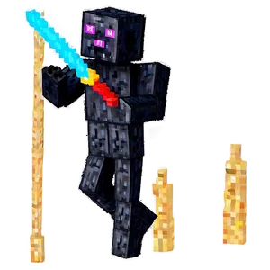 Enderman In Battle With Player PNG Rdd52 PNG