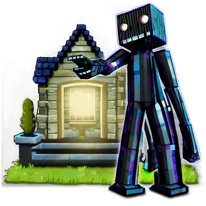 Enderman In Haunted House PNG 84 PNG