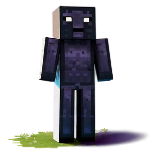 Enderman In Minecraft Village PNG 05242024 PNG