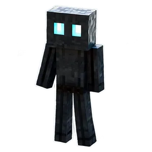 Enderman In Minecraft Village PNG 05242024