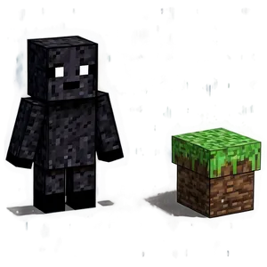 Enderman In Minecraft Village PNG Qig95 PNG