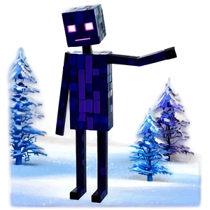Enderman In Winter Wonderland PNG 05242024 PNG