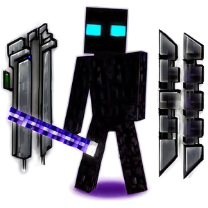 Enderman Minecraft Game PNG Fcv64