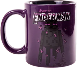 Enderman Minecraft Mug PNG image