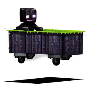 Enderman Riding A Minecart PNG 44 PNG