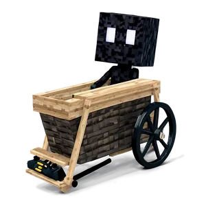 Enderman Riding A Minecart PNG 48 PNG