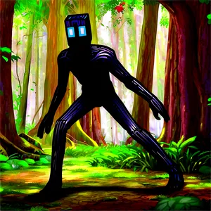 Enderman Teleporting In Forest PNG Res3 PNG