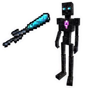 Enderman With Diamond Armor PNG 05242024 PNG