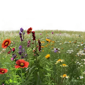 Endless Wildflower Field Png Cig35 PNG image