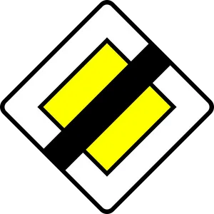 Endof Road Warning Sign PNG