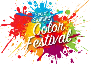 Endof Summer Color Festival Graphic PNG image