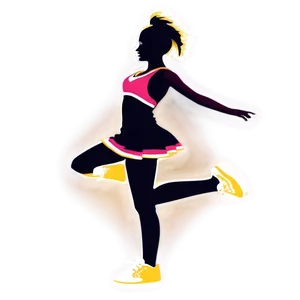 Energetic Cheerleader Silhouette Png 05212024 PNG image