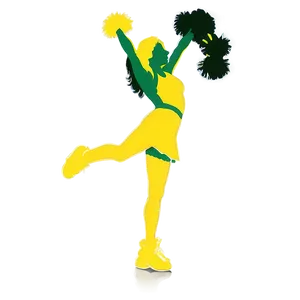 Energetic Cheerleader Silhouette Png 05212024 PNG image