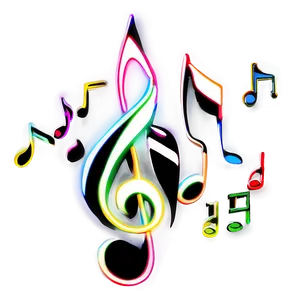 Energetic Lets Glow Crazy Music Note Png 06292024 PNG image