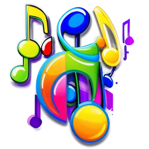 Energetic Lets Glow Crazy Music Note Png 5 PNG image