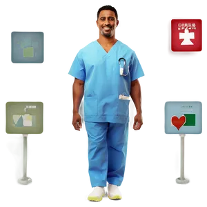Energetic Male Nurse PNG 56