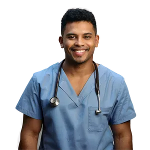 Energetic Male Nurse PNG Rcu