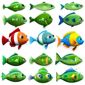 Engaging Cute Fish Cartoon PNG Laa PNG