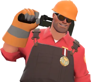Engineer_ Character_ Animation_ Pose PNG image