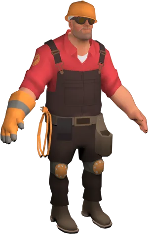 Engineer Character3 D Model PNG image