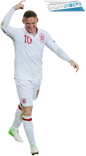 England Footballer Celebration PNG image
