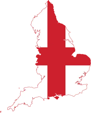 England Mapwith Flag PNG image