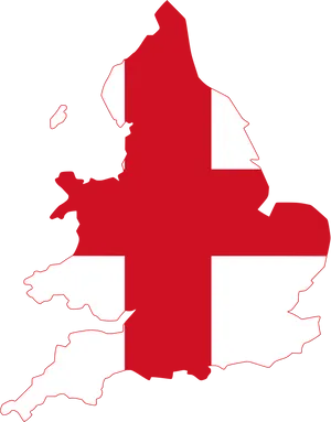 England Mapwith Flag Overlay PNG image
