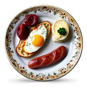 English Breakfast Plate PNG 89