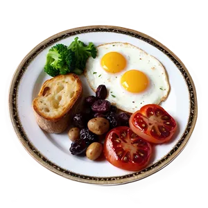 English Breakfast Plate PNG Xai9