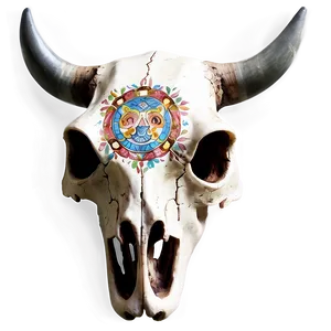 Engraved Cow Skull Image Png 06132024 PNG image