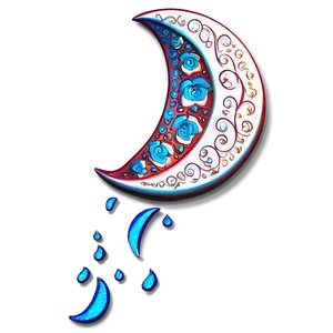 Engraved Crescent Moon Png 06252024 PNG image