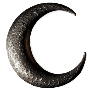 Engraved Crescent Moon PNG Bdv4 PNG