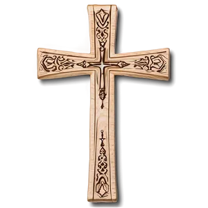 Engraved Cross Style PNG 04302024