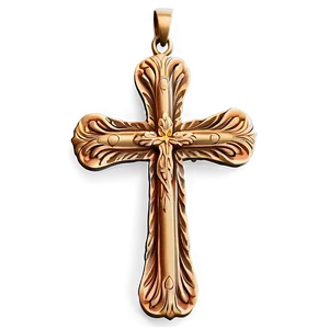 Engraved Cross Style PNG 11