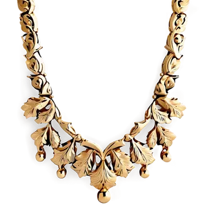 Engraved Gold Necklace PNG 90