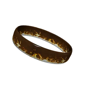 Engraved Golden Ringwith Script PNG image